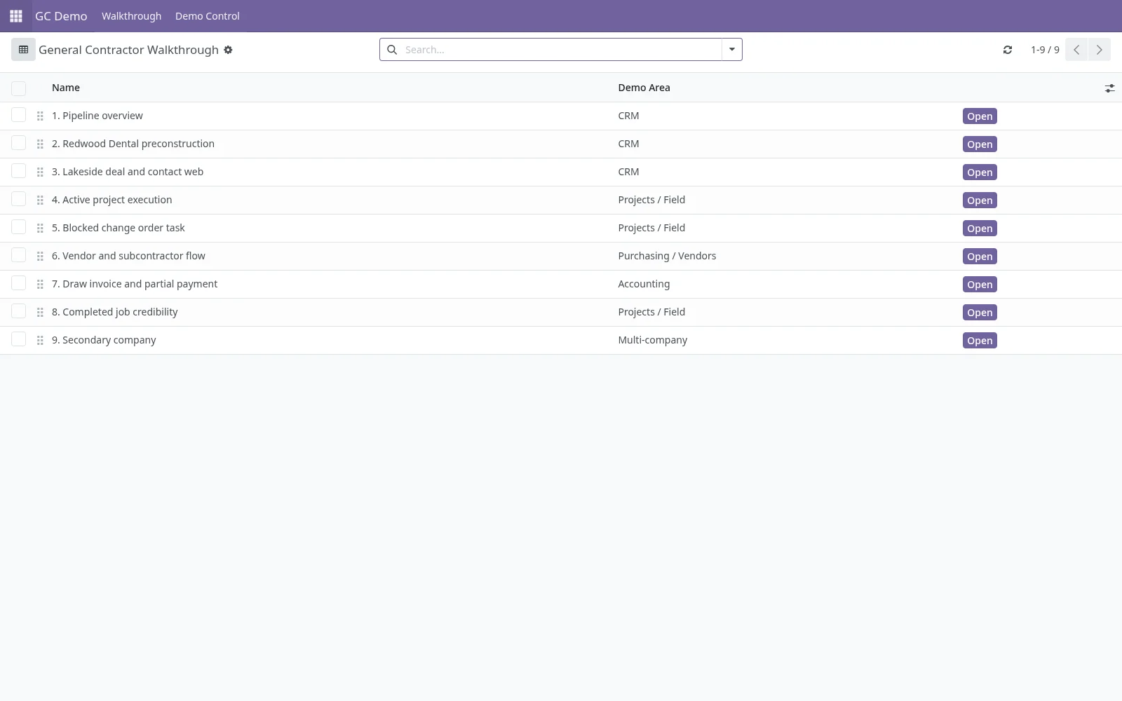 Dashboard builder mockup showing configurable fields, views, automations, and reports